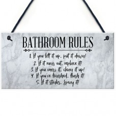 FP - 200X100 - The 5 Bathroom Rules White Marble Style