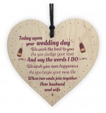 WOODEN HEART - 100mm - Wedding Day