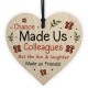 WOODEN HEART - 100mm - Colleague Fun And Laughter Floral Orange