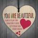 WOODEN HEART - 100mm - You Are Beautiful