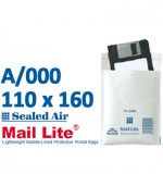 Mail Lite 100 x 160 wht bubble lined A000 - Box of 100