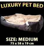 Deluxe Pet Bed - Medium (75 x 58 x 19cm)