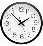 Extra Large Backwards Clock - White Face - Black Frame