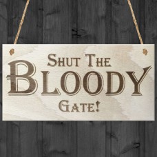 WOODEN PLAQUE - 200x100 - Bloody Gate