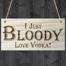 WOODEN PLAQUE - 200x100 - Bloody Love Vodka