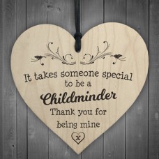 WOODEN HEART - 100mm - Special Childminder