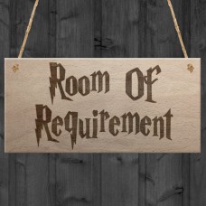 WOODEN PLAQUE - 200x100 - Room of Requirement