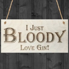 WOODEN PLAQUE - 200x100 - Bloody Love Gin