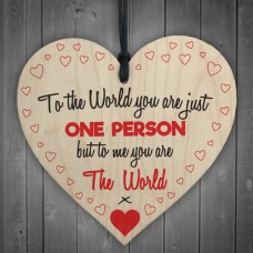 WOODEN HEART - 100mm - You Are The World