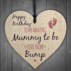 WOODEN HEART - 100mm - HB MUM From Bump