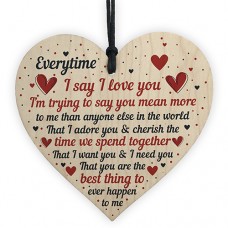 WOODEN HEART - 100mm - Say I Love You