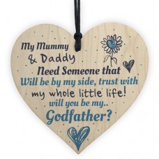 WOODEN HEART - 100mm - Will You Be My Godfather