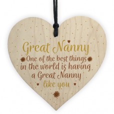 WOODEN HEART - 100mm - Great Nanny