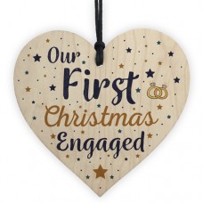 WOODEN HEART - 100mm - Christmas Engaged