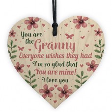 WOODEN HEART - 100mm - Granny Everyone Wishes They Had