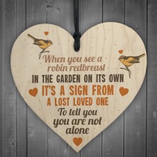 WOODEN HEART - 100mm - Robin Memorial